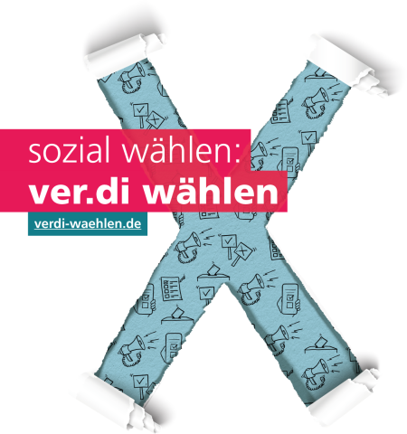 Key-Visual zu "ver.di wählen Sozialwahlen"